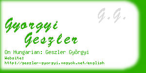 gyorgyi geszler business card